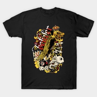 bird skull with crown T-Shirt